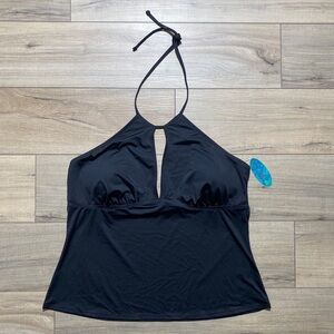 Mynah Womens My High Neck Peek-A-Boo Tankini‎ Size XXL Black